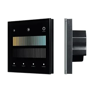 Сенсорная панель INTELLIGENT ARLIGHT SMART-DALI-301-11-1G-4SC-DT8 Черная (230V, встраиваемая, 2.4G) (IARL, IP20 Пластик) 046562
