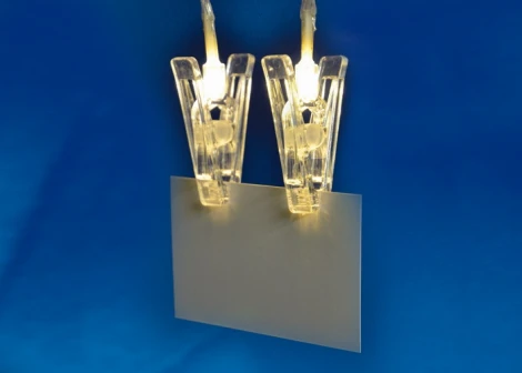 Гирлянда Uniel ULD-S0200-010/STB/2AA WARM WHITE IP20 CLIPS