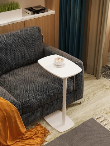 Стол придиванный Дей белый/белый Mebelik 009796