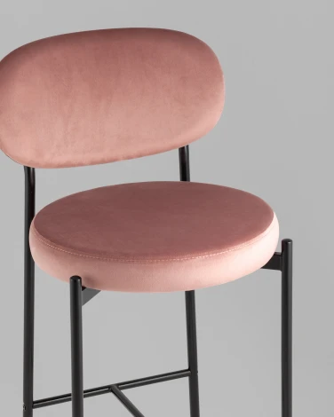 Стул полубарный Бриф VD велюр пыльно-розовый Stool Group УТ000042503