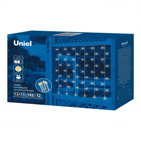 Грунтовый светильник на солнечной батарее Uniel USL-S-131/PT1515 WARM WHITE CURTAIN (LED, IP44)