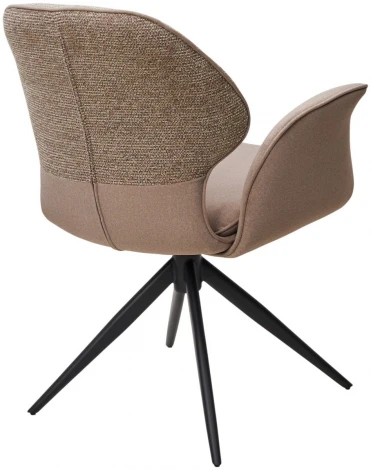 Стул ЛЕННЕ (LENNE) 360 град. поворот., цвет ЛАТТЕ MILAN-430/ MOHAIR-440, ткань/ Черный, ®DISAUR M-City 64349