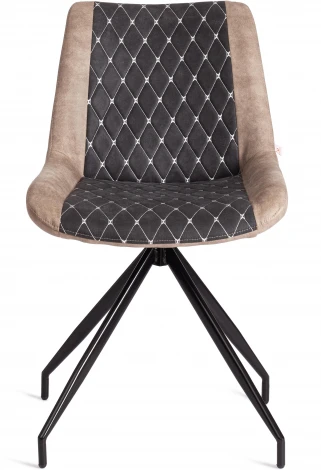 Обеденный стул Tetchair KELT (Металл,Ткань наппа/Коричневый,Черный )