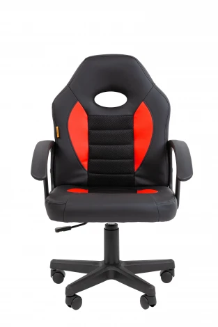 Кресло Chairman Kids 111 Россия экокожа черный/красный 7208098