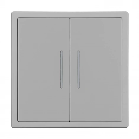 Выключатель ARL NOBE 2 кл подсветка софт-тач никель SWT-MK02-SFPL-L-IS (250V, 10A) (Arlight,) 059418(1)