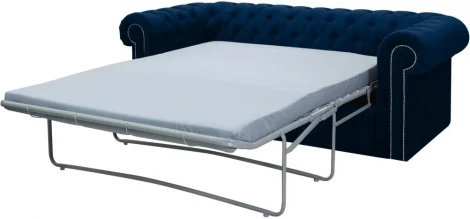 Диван Chesterfield ОГОГО (арт.344639), (Ткань/Синий)