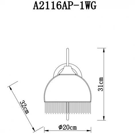 Бра Arte Lamp Bianca A2116AP-1WG