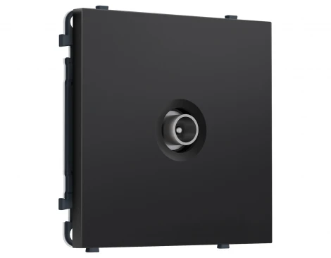 Комплект механизма ТВ-розетки проходной (Черный матовый) Ambrella Volt QUANT PRO MS813030