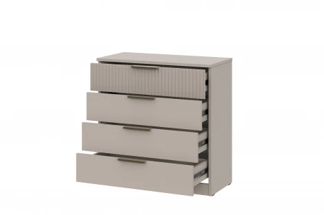 Модульная система "Эккервуд" Комод 4 ящика (ЛДСП/МДФ) Меланж BS/Меланж МР Арника 00-00322351
