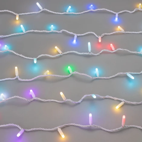 Светодиодная гирлянда ARD-STRING-CLASSIC-10000-WHITE-100LED-MILK-SYNC RGB (230V, 6.5W, RF ПДУ, 1000) (Ardecoled, IP65) 064835