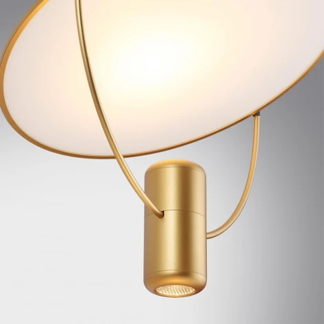 Подвесной светильник Odeon Light Orbit 7028/2L золото/белый матовый/ металл/акрил золото поворотный на 150 LED GU10 2*7W ORBITE (220V, на проводе)