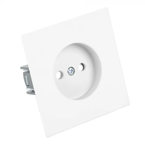 Розетка 1-местная с защитной шторкой (механизм) б/з, 250В 16А RST16-3109-01 белая магнолия Stekker Мия 50439