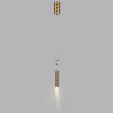 Подвесной светильник Odeon Light Kolos 5449/4L сатинированн.латунь/прозрачн./металл/стекло LED 4W 3000K (220V, на проводе)