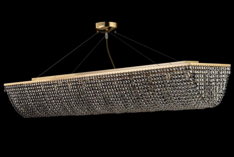 Люстра подвесная Milano E 1.5.120X30.102 G Arti Lampadari (220V, хрусталь, на тросе)