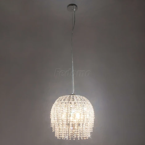 Подвесная люстра Eurosvet Oliver 10091/3 хром/прозрачный хрусталь Strotskis