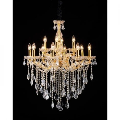 Подвесная люстра Natali Kovaltseva Potenza 10652/12C GOLD, CLEAR