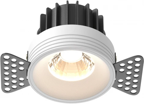 Встраиваемый светильник под гипсокартон Maytoni Round DL058-12W3K-TRS-W (LED, 220V, круглые)