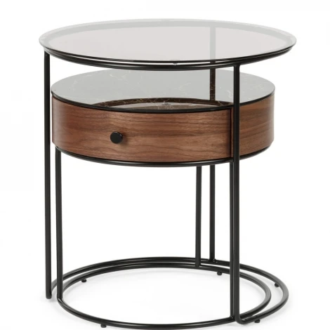 Набор кофейных столиков Double Round Cosmo 334461 (CT-0027AB)