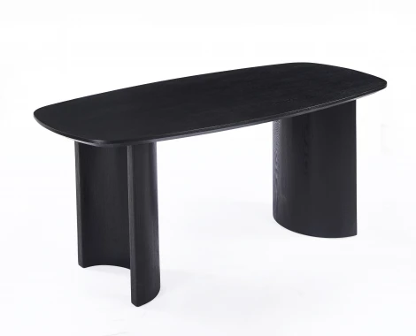 Стол обеденный Linudo 180х90 шпон дуба черный Stool Group УТ000043133