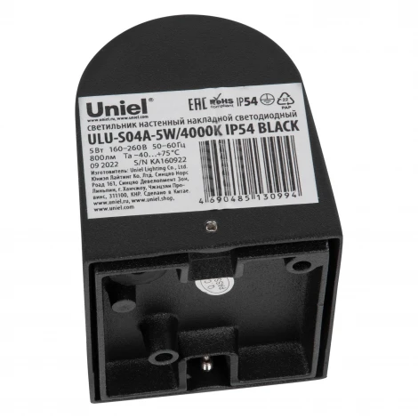 Архитектурная подсветка Uniel ULU-S04A-5W/4000K IP54 BLACK (LED, 220V)