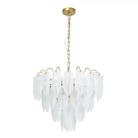 Подвесная люстра Arte Lamp Evie A4052LM-12SG (220V, на цепи, листья)