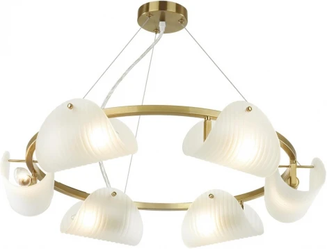 Подвесной светильник Lumion Fioro 6571/6 медный/белый/металл/стекло E14 6*60W 220V (на тросе)