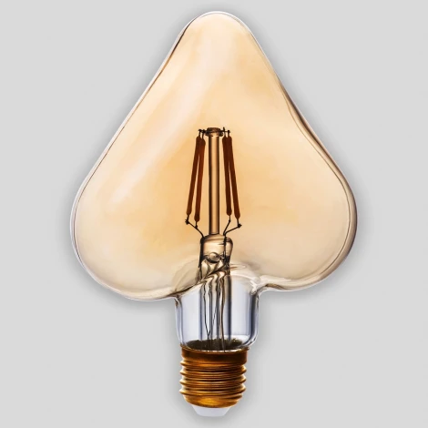 Лампочка светодиодная филаментная прозрачная груша E27 4W Thomson Deco Heart TH-B2189