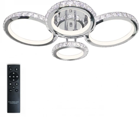 Потолочная люстра Natali Kovaltseva INNOVATION STYLE 83009 (регулировка яркости, LED, 220V, пульт управления, умный дом - LampSmart, кольцо)