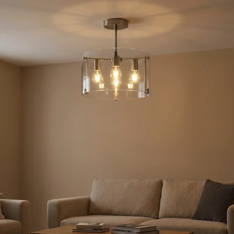 Лампочка светодиодная шар прозрачная E27 7W 3000K Uniel LED-A60-7W/WW/E27/CL/DIM GLA01TR