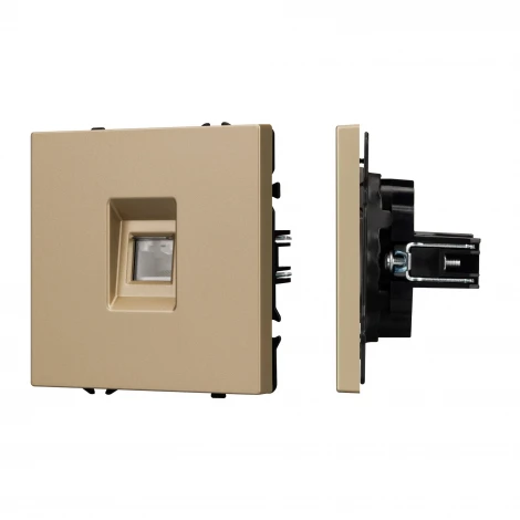 Механизм телефонной розетки SCT-NOBE-MTL1-SFPL-GD (RJ-11, 4C) (Arlight, Золотой песок) 054302