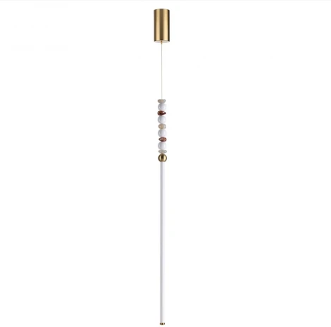 Подвесной светильник Odeon Light Monella 6640/12L бронзов/белый/металл/акрил/агат LED 12W 3500K 220V (на проводе, круглые)