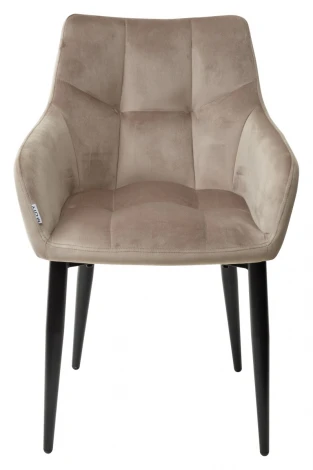 Стул M-City HECTOR BLUVEL-40 BEIGE, велюр/ черный каркас