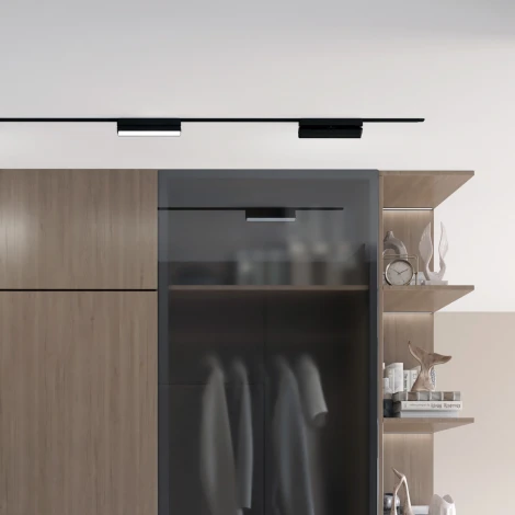 Трековый светильник магнитный 48V Denkirs Air Linear DK5303-BK (LED)