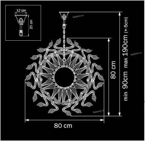 Подвесная люстра Osgona Medusa 890028-2