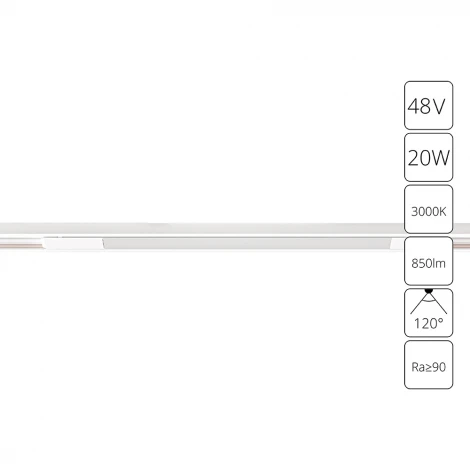 Магнитный трековый линейный светильник LED 48V Arte Lamp Optima A7284PL-1WH
