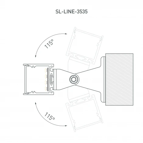 Профиль SL-LINE-3535-2000 WHITE (BY) (Arlight, Алюминий) 063107