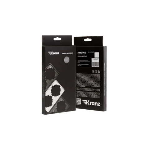 Рамка 2-постовая титан Kranz Round KR-78-0752-2