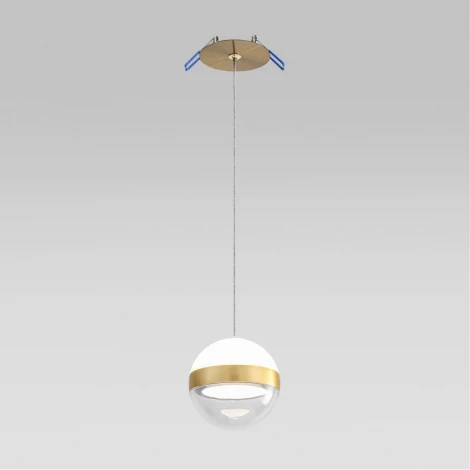 Подвесной светильник Odeon Light Roni 5036/9L ант.бронза/прозрачн/молочный/металл/акрил LED 9W 4000K 480лм (220V, на проводе, шар)