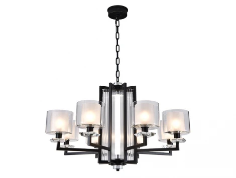 Подвесная люстра Newport Александра 4408+1/C black+gold