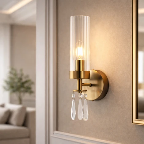 Бра ST Luce Иллюмиа SL1400.301.01 латунь/прозрачный E14*1 40W