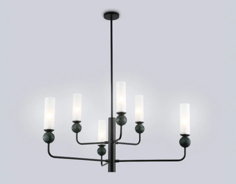 Потолочная люстра на штанге с мрамором Ambrella Ceramo Modern LH53274