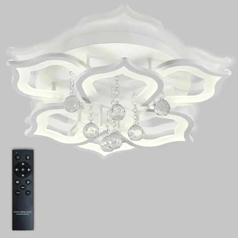 Потолочная люстра ярусная Natali Kovaltseva HIGH-TECH LED LAMPS 82028 (регулировка яркости, 220V, пульт управления, цветы)