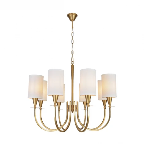 Подвесная люстра Lumion Betti 8424/8 бронза/белый, металл/текстиль E14 8*40W 220V