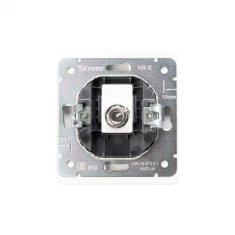 Розетка TV с/у перламутр Kranz Round KR-78-0723-1