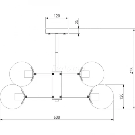 Потолочная люстра Eurosvet Austin 70091/6 черный