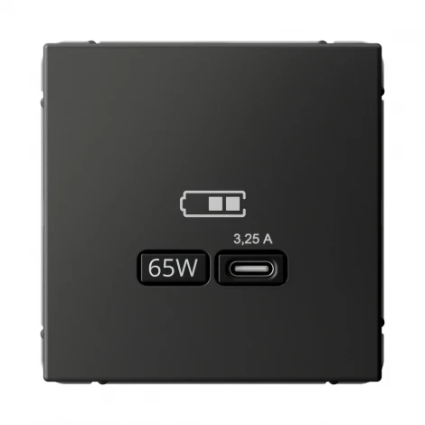 Розетка с быстрой зарядкой USB Type-C 65Вт (базальт) Systeme Electric GAL001427