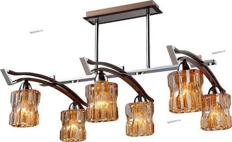 Потолочная люстра N-Light 481 481-06-13 chrome + wengue