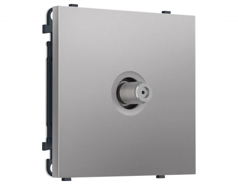 Комплект механизма ТВ-розетки SAT (Сталь матовый) Ambrella Volt QUANT PRO MS513050