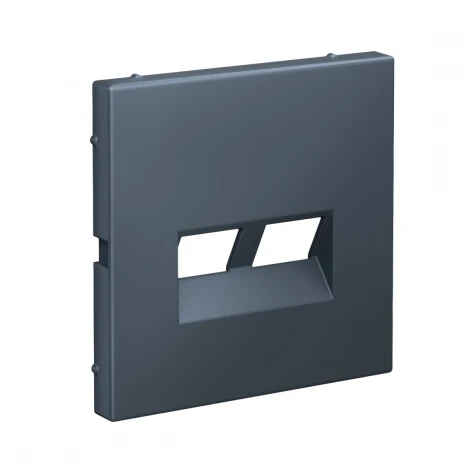 Накладка двойная для компьютерной/телефонной розетки RJ-45/RJ-11 (грифель) Systeme Electric GAL000790