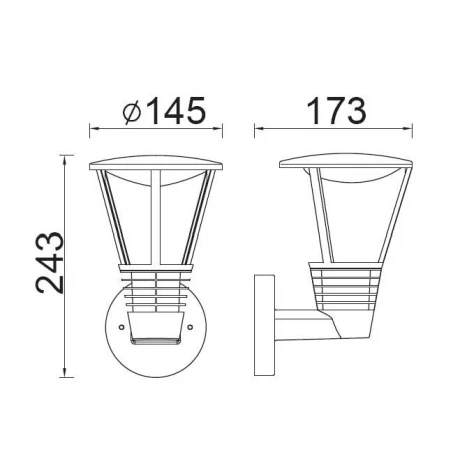 Настенный фонарь уличный Oasis Light Ladi W2631S